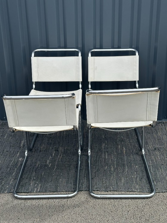 Mart Stam S 33 Chairs – Dining chairs, Chrome, Leather (photo 11 of 24)