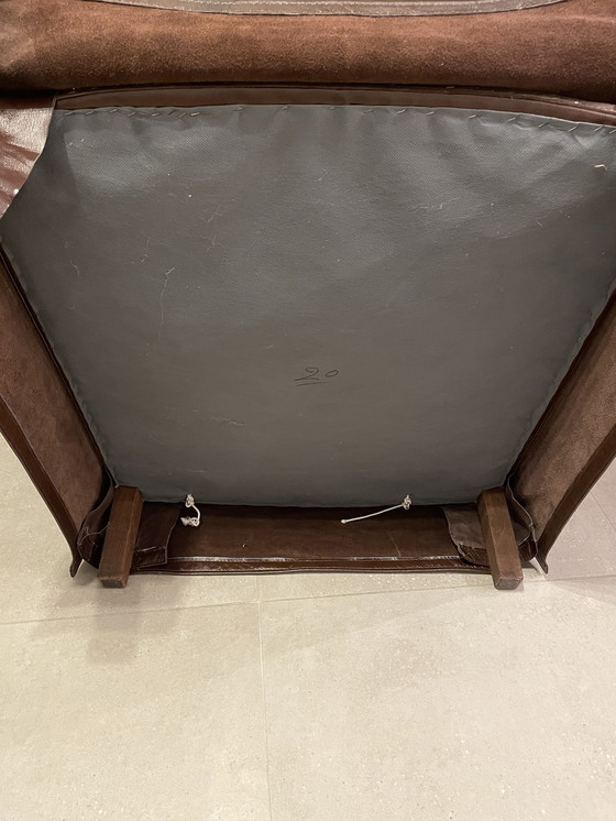 Image 1 of Chesterfield-style wingback armchair