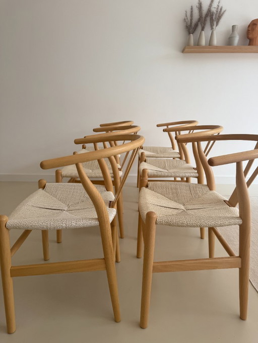 6 x Chaise à os - Bois de hêtre naturel