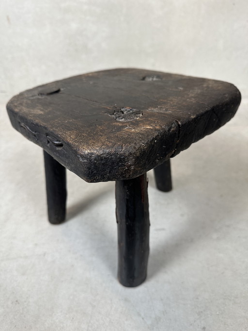 Sgabello brutalista vintage