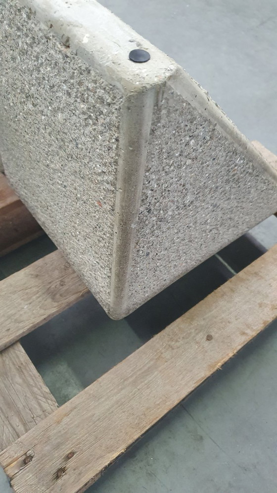 Saporiti Offredi vintage salontafel beton/glas brutalist 70s – Stone (photo 6 of 14)
