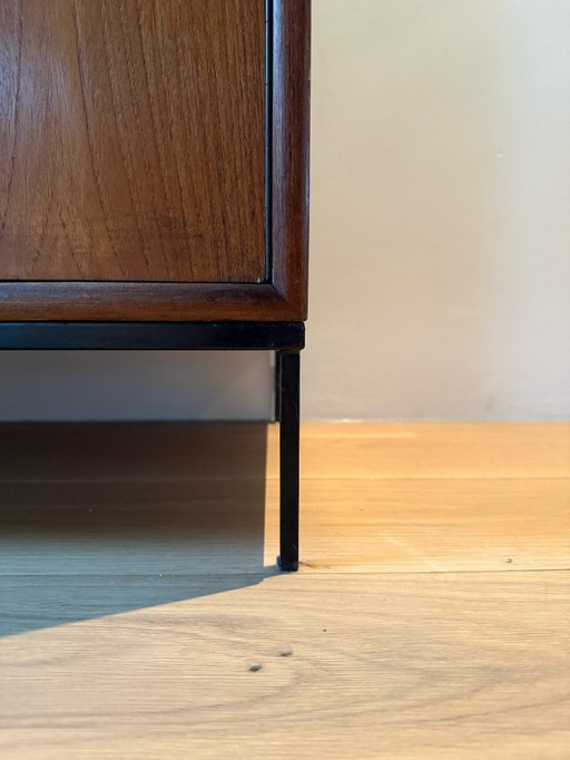 Vintage Teakhouten Kast “FM Formule” – Kempkes, 1950s, Stalen Frame