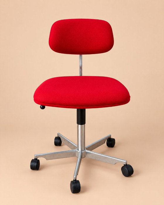 KEVI Design Sedia da ufficio Jørgen Rasmussen-Engelbrechts, Sedie da ufficio, Metallo, Tessile, Rosso (foto 2 di 10)