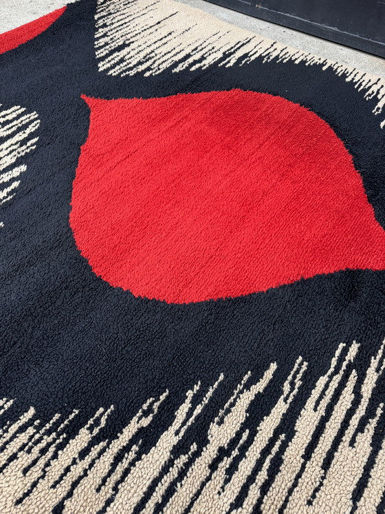 Image 1 of Großer skandinavischer Rya-Teppich aus den 1970er Jahren