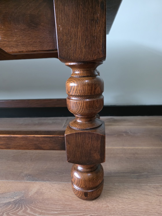 Image 1 of Vintage massief eikenhouten salontafel