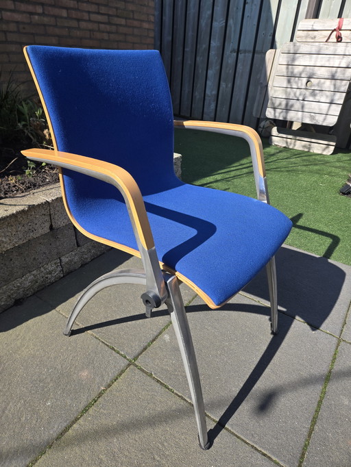 6x Artifort Zeno stoelen blauw 