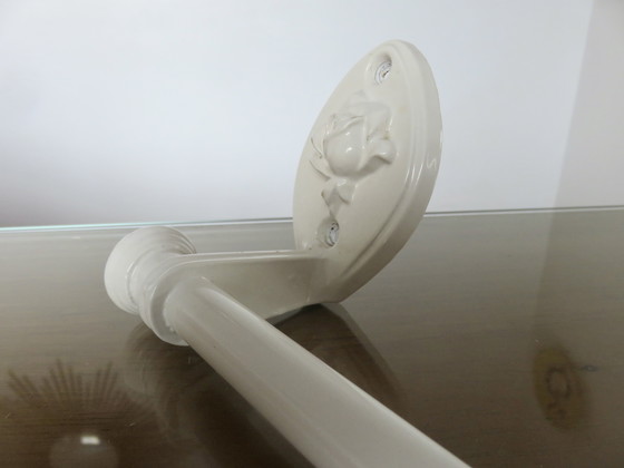 Image 1 of Porta tovaglioli antico in ghisa smaltata bianca Art Déco, Francia, anni '30