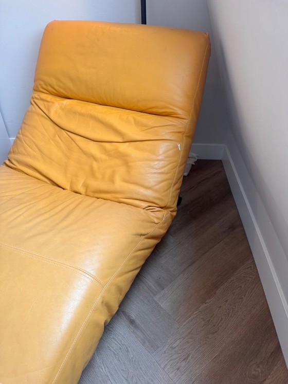 Image 1 of N. Eilersen Fauteuil Geel Leer Jens Juul Lounger