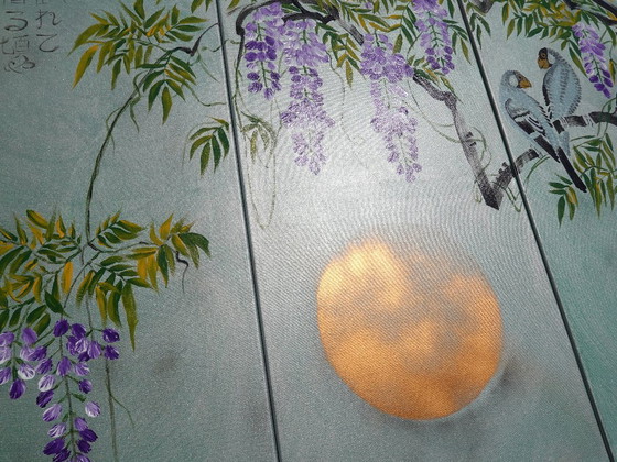 Image 1 of Japanese wisteria J359 - triptych - ready to hang