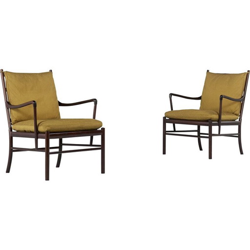 Par de sillones vintage PJ149 de Ole Wanscher para Poul Jeppesen, Dinamarca