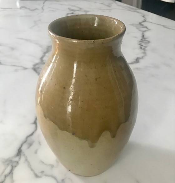 Image 1 of Antieke Provençaalse grote geglazuurde terracotta vaas