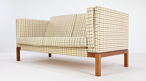 Image 1 of Canapé vintage, tapisserie en laine et teck. Danemark, C.1960