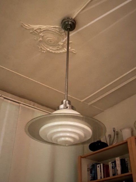 Lampe suspendue Saturn des années 1930