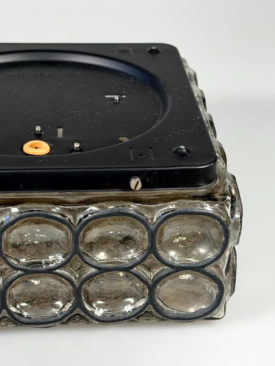 Image 1 of Lámpara de techo de los años 60/70, Glashütte Limburg, Alemania, plafoniere, vidrio y metal.