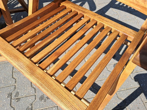 Image 1 of 4 chaises de jardin en teck Sunyard Veronica