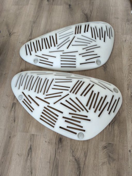 2x Guzinni la pared de piedra decoración CD estante Enzo Galabrese