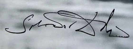 Image 1 of Salvador Dalí: "Nadando Dalí". Firmado en la placa.