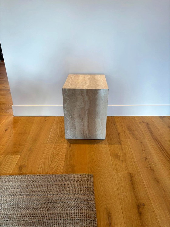 Pair of Napoli natural travertine Nightstands (photo 4 of 5)