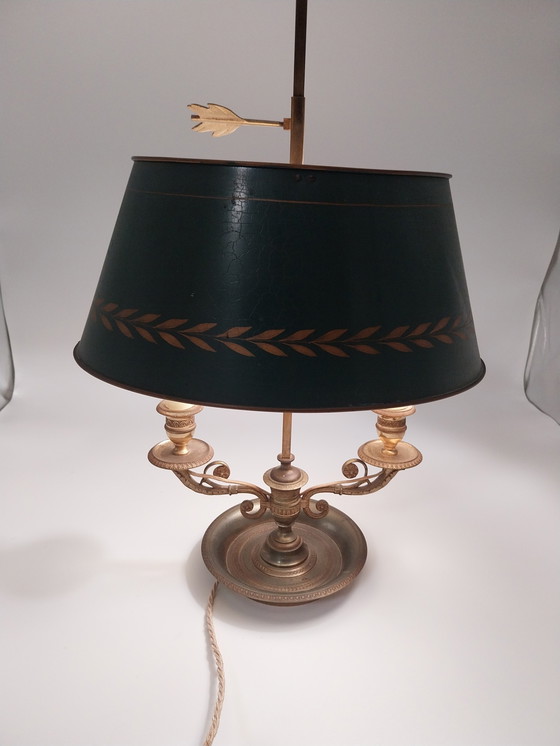 Image 1 of 1 X Lampada da tavolo Bouilotte stile impero. Paralume in metallo.