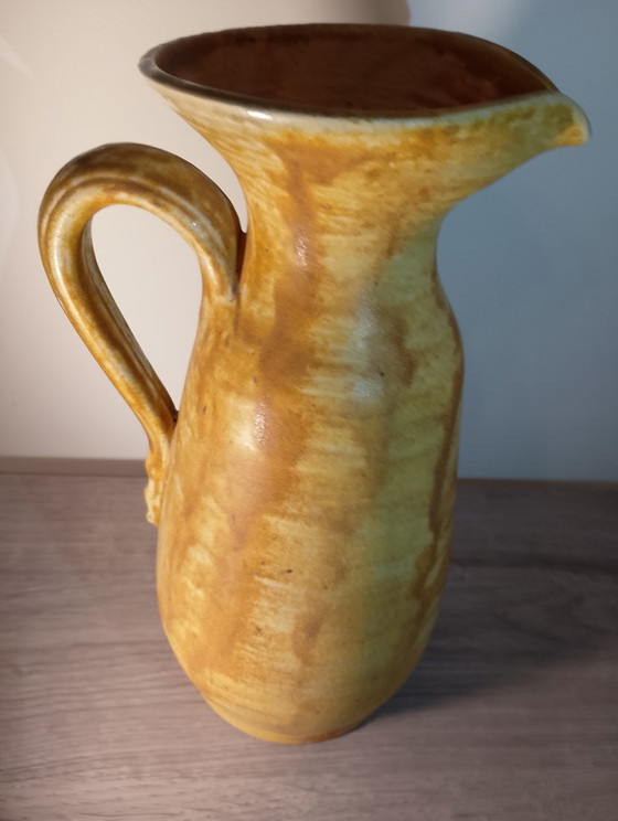 Image 1 of Grande brocca artistica di Bouffioulx, firmata Dubois, Belgio