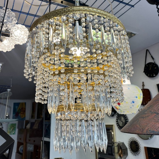 Image 1 of Crystal chandelier, Železnobrodské Sklo, Czechoslovakia, 1970s