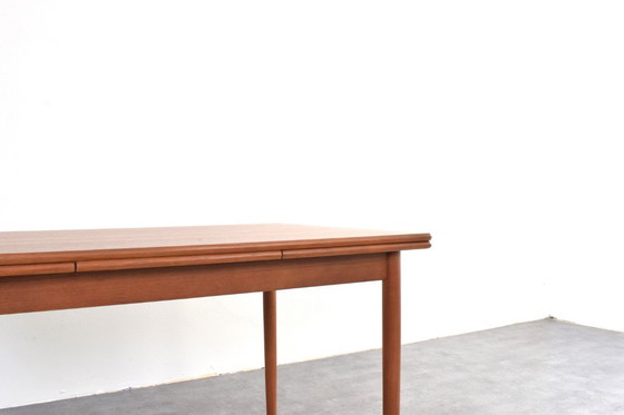 Image 1 of Mid-Century Danish Extendable Teak Dining Table from Rogenstrup Möbelfabrik, 1960s.