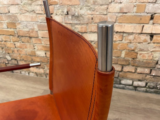 Vintage Armchair – Cognac Leather | – Metal (photo 10 of 14)