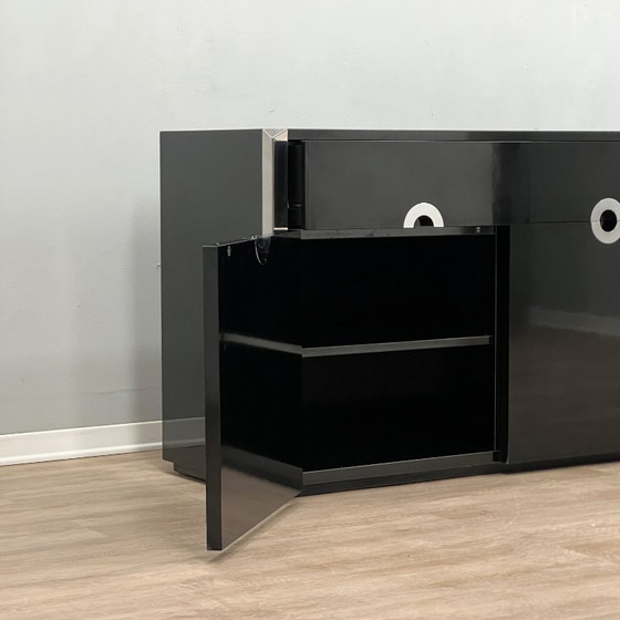 Buffet vintage en stratifié Mario Sabot, années 1970 – Buffet bas, Metal, lamine (photo 4 of 9)