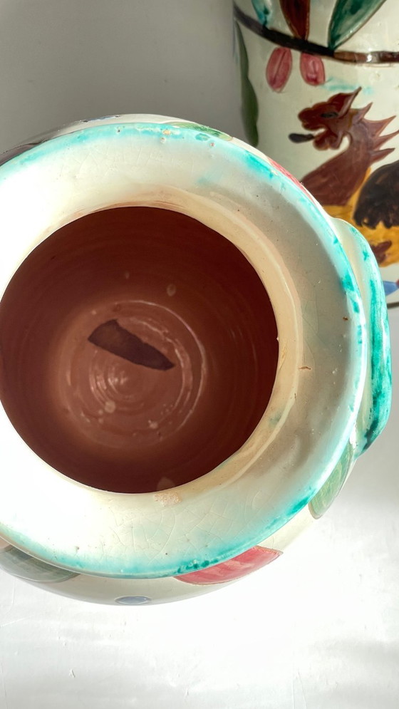 Image 1 of Vintage Italy VASES DRAGON Pattern