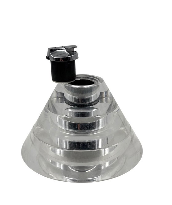 Image 1 of Space age lucite conical smoking set, Italy 1970