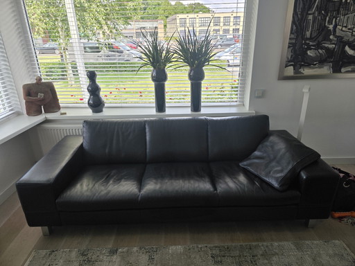 Leolux 3-Sitzer-Sofa plus Lederkissen