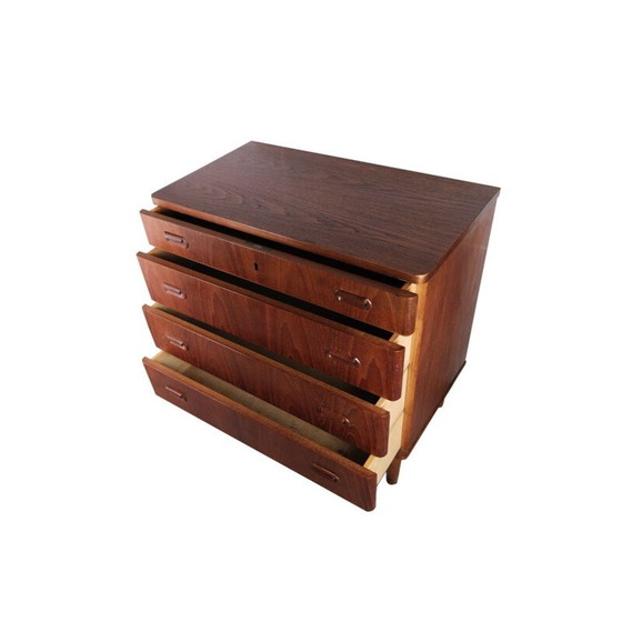 Image 1 of Vintage teak chest of 4 drawers, Denmark 1960