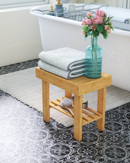 Japandi design bijzettafel douchekruk