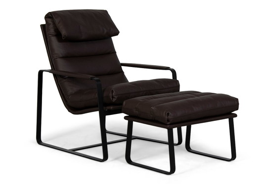 Image 1 of Leolux Indra armchair with ottoman