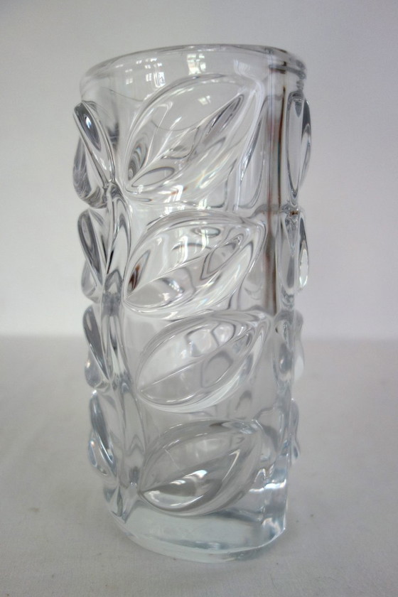 Image 1 of Jarrón antiguo de cristal con follaje Vannes