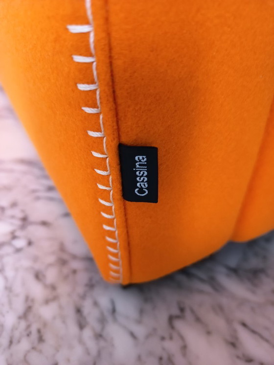 Image 1 of Fauteuil CASSINA Utrecht 637 en Laine Kvadrat Orange 13L par Gerrit Thomas Rietveld