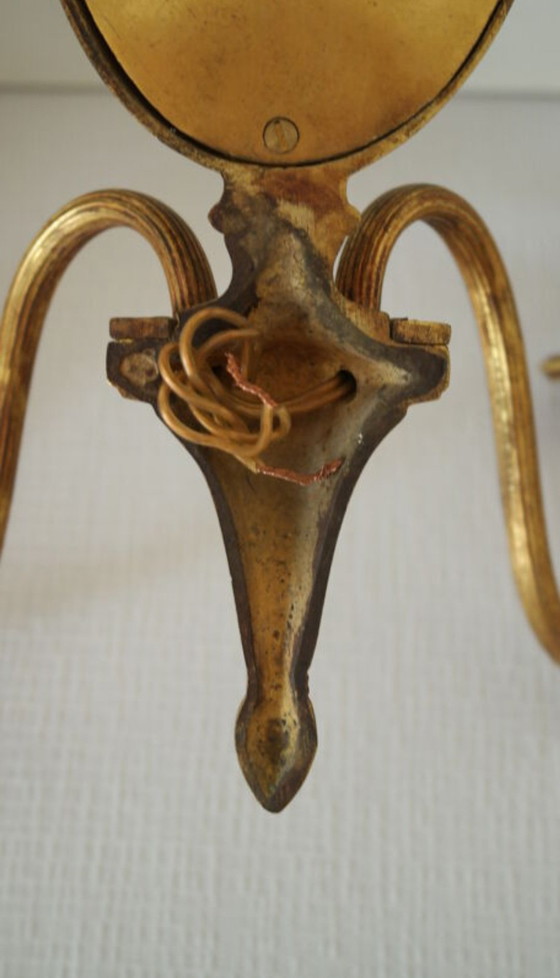 Image 1 of Coppia di applique in bronzo in stile Luigi XVI di Lucien Gau