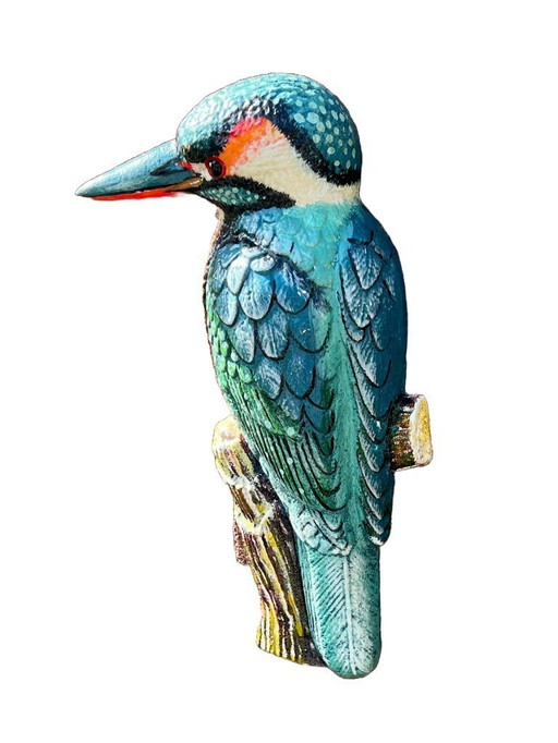 Martin-pêcheur en fonte coloré