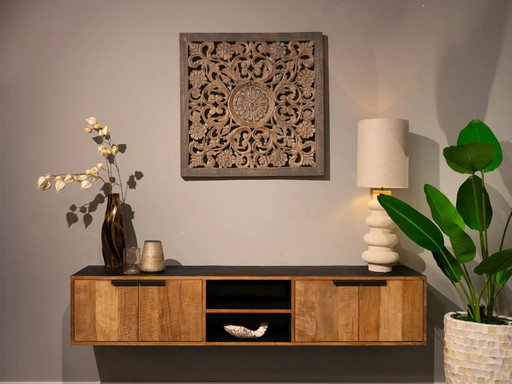 Scultura in legno 'Fiore'