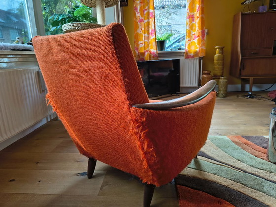 Seventies Kuipstoel (Renovatie Object) – Fauteuils, Textile, Wood (photo 5 of 8)