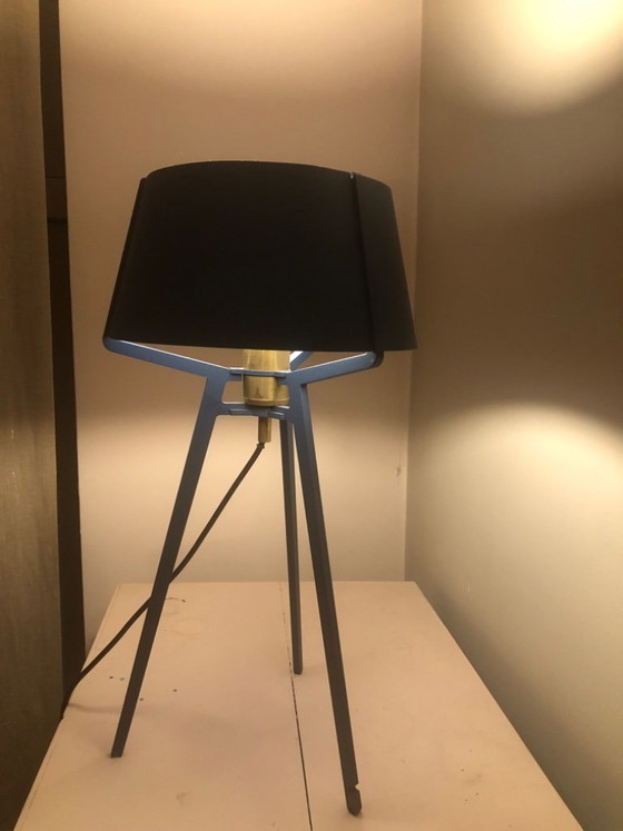 TONONE table lamp matte blue – Metal, Brass (photo 5 of 6)