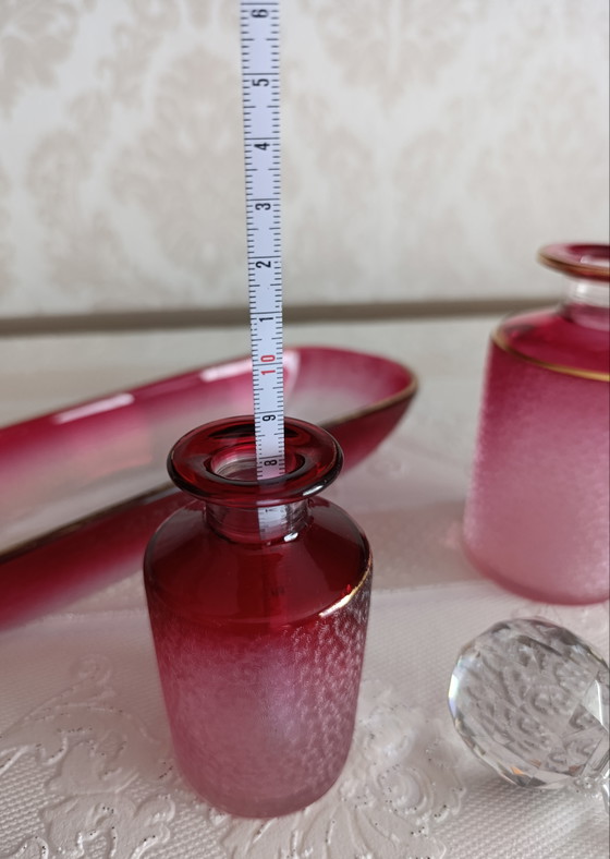Ensemble de toilette en cristal Baccarat ancien, 3 pièces, 1930 – Accessoires de table, Crystal, Glass (photo 11 of 15)