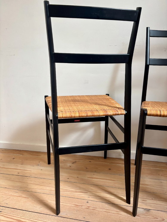 4x Sedie Gio Ponti 699 Superleggera in Frassino Nero – Cassina, Sedie da pranzo, Wood (photo 6 of 18)
