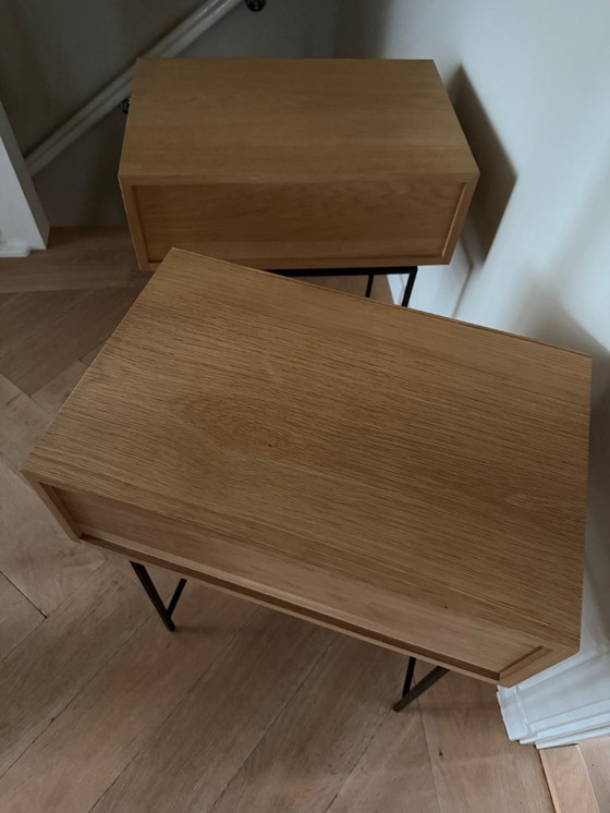 Image 1 of AM.PM Oak Design Nightstands (2x)