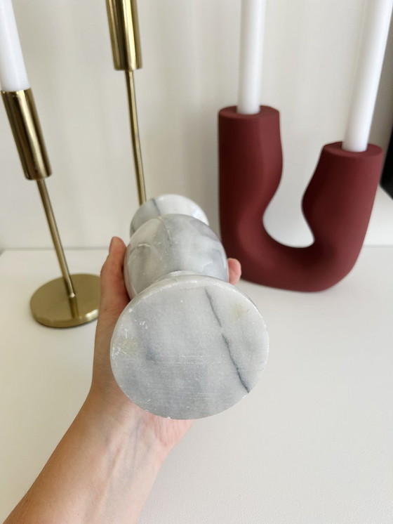 Image 1 of Carerra marble vase