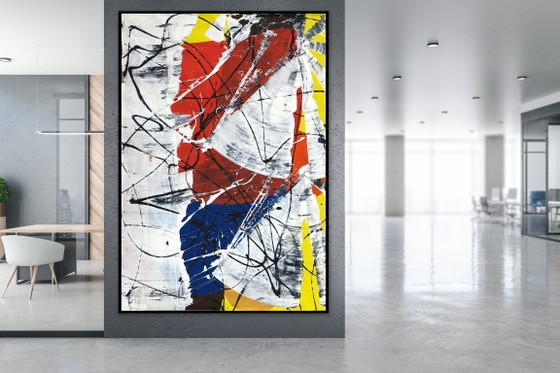 Image 1 of Jürgen Angeler - Red Flower - 215 x 150 cm