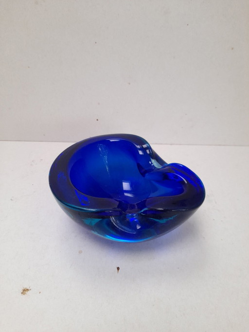 Blauer Murano Glas Ablageschale