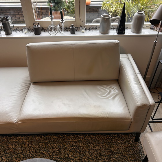 Image 1 of Leolux Bellice Chaos Lounges – Weißes Leder