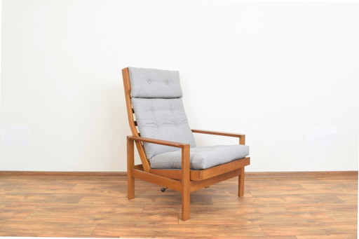 Poltrona danese in rovere di metà secolo di Leif Alring per Madsen & Schubell, anni '60.