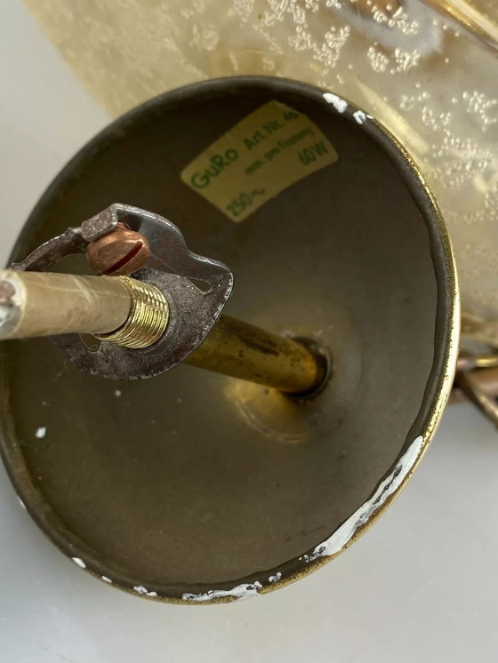 Image 1 of Lampada da soffitto anni '60 e '70, metallo, vetro, design spaziale anni '60